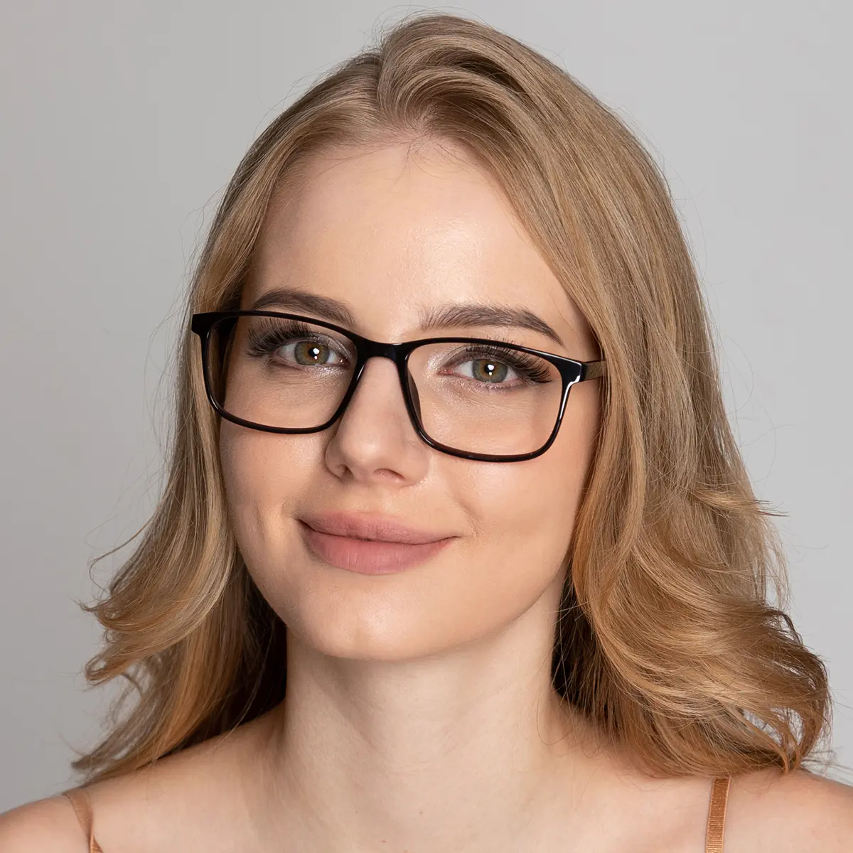 Rectangle Brown Eyeglasses