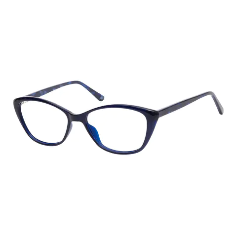 Oval Blue Eyeglasses