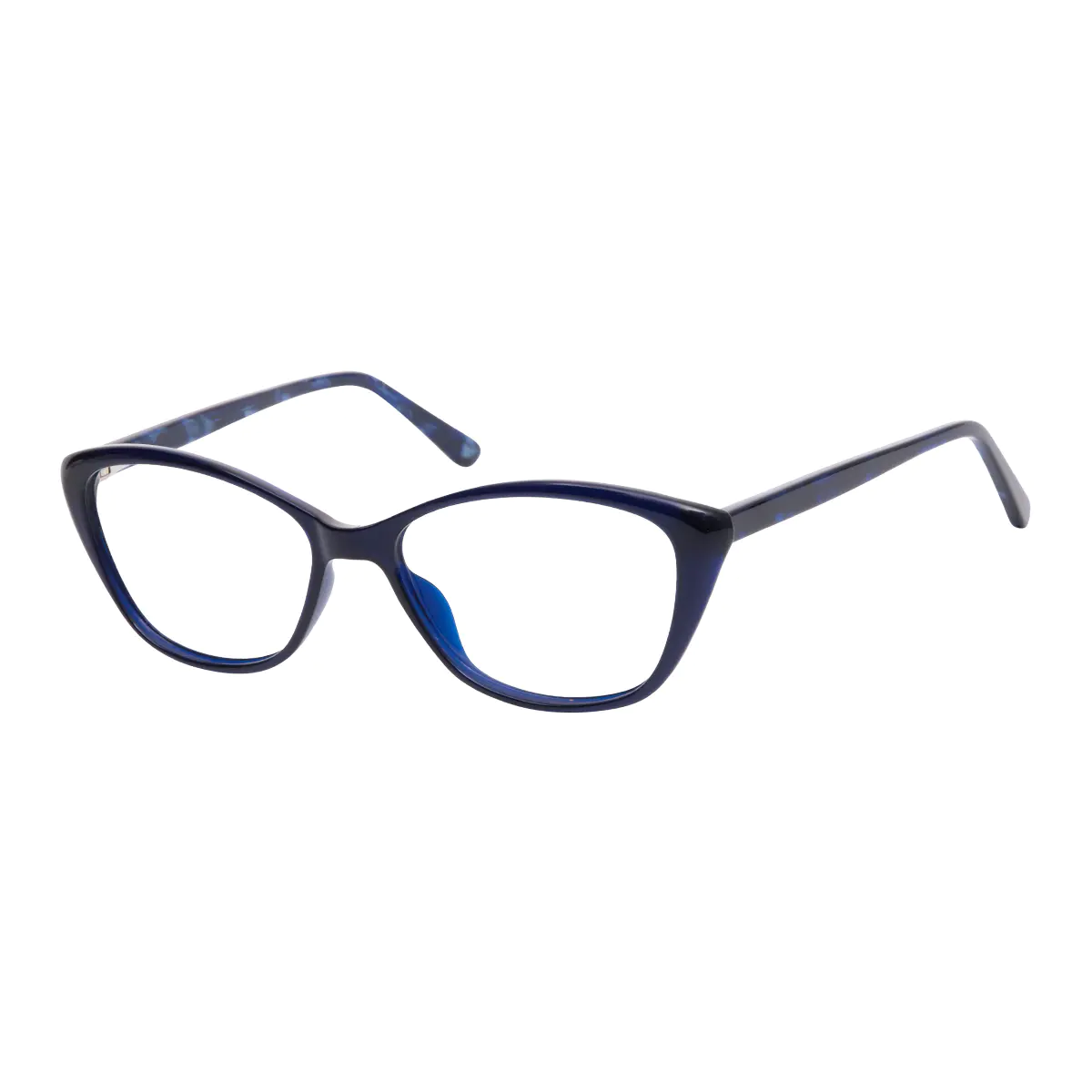 Oval Blue Eyeglasses