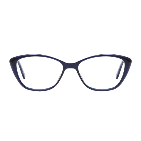 Oval Blue Eyeglasses