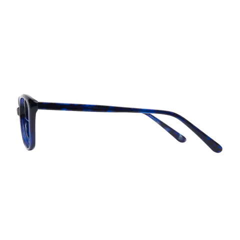 Oval Blue Eyeglasses