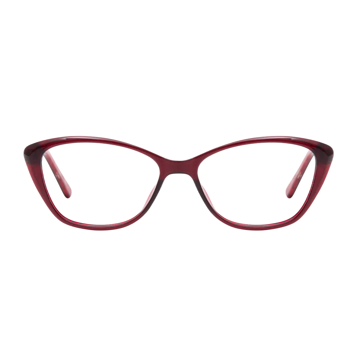 Oval Red Eyeglasses