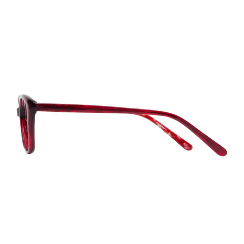 Oval Red Eyeglasses
