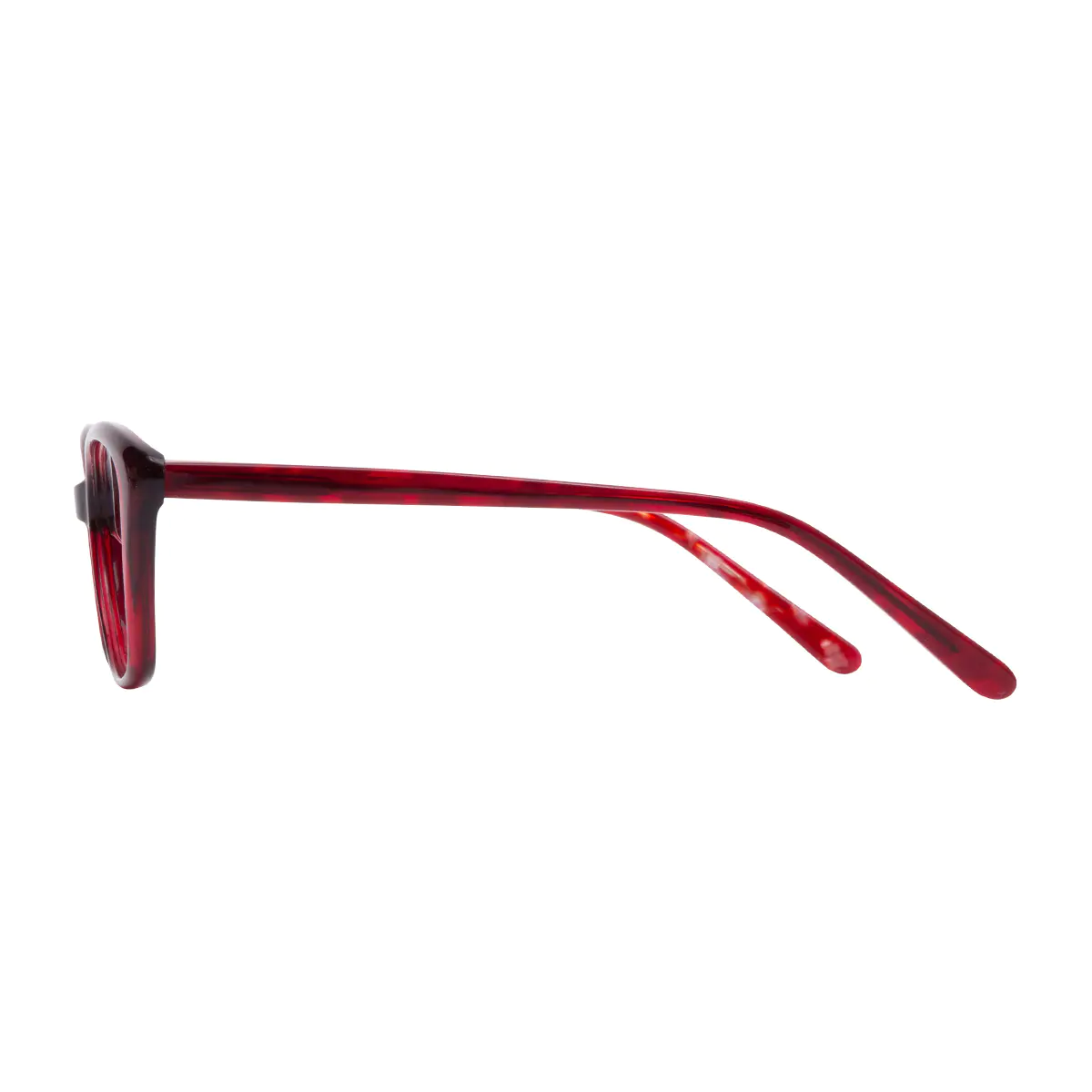 Oval Red Eyeglasses