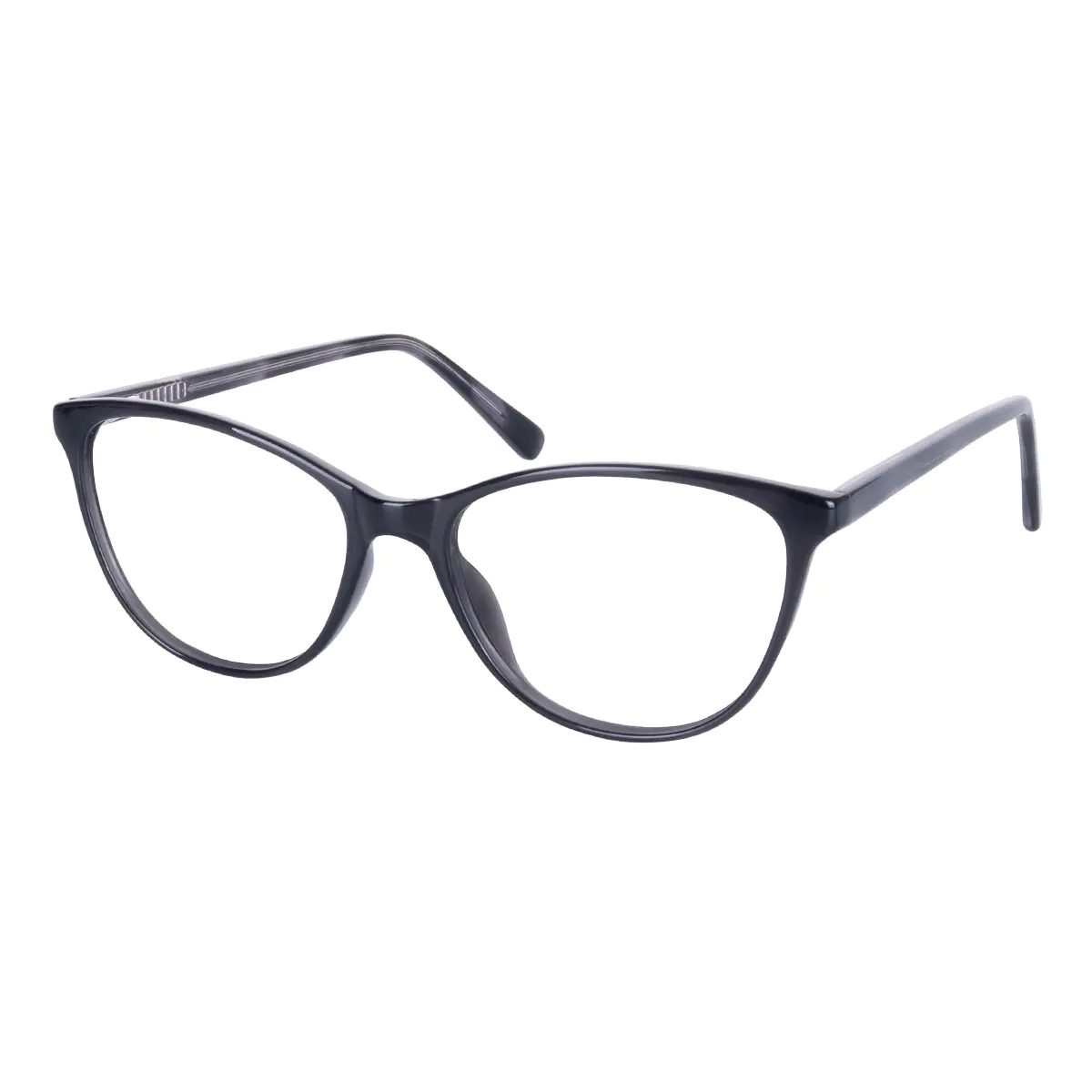 Oval Grey Eyeglasses