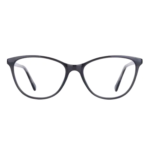 Oval Grey Eyeglasses