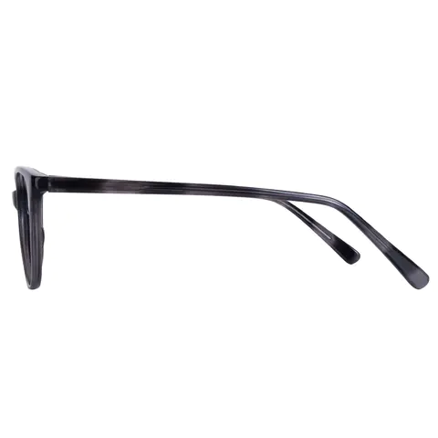 Oval Grey Eyeglasses