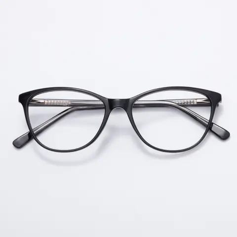 Oval Grey Eyeglasses