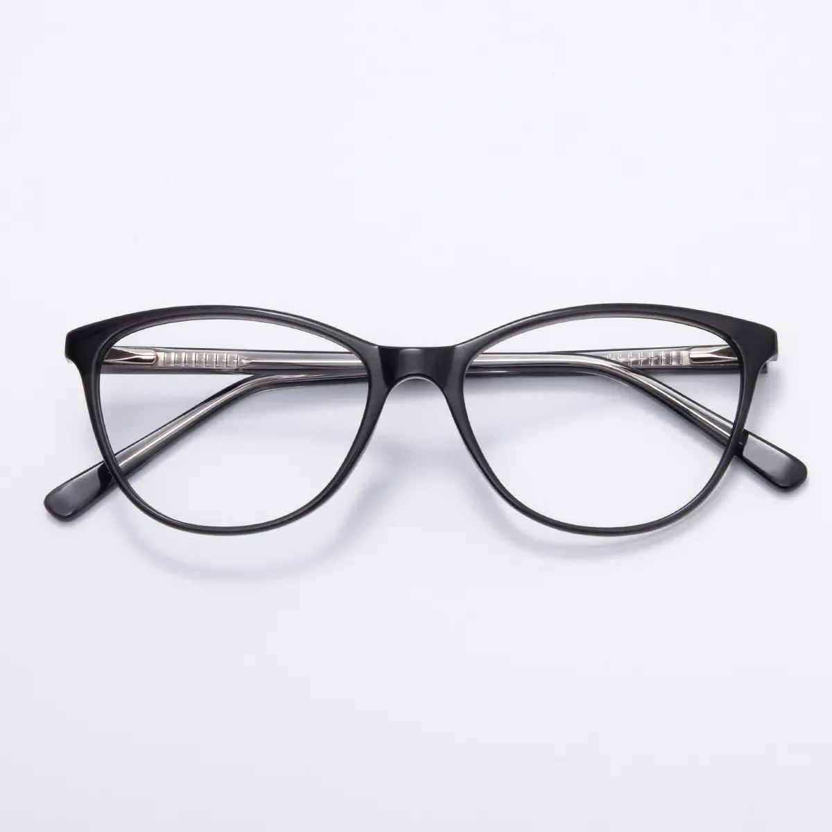 Oval Grey Eyeglasses