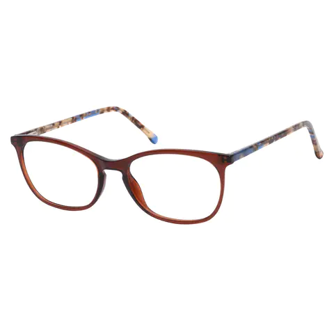 Oval Brown Eyeglasses