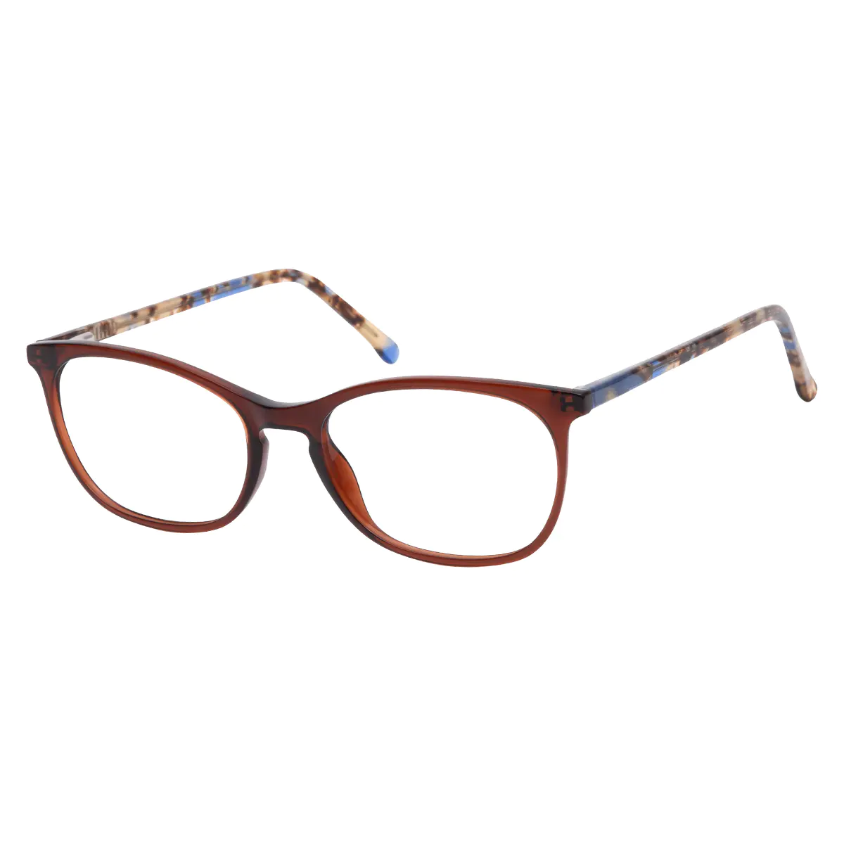 Oval Brown Eyeglasses