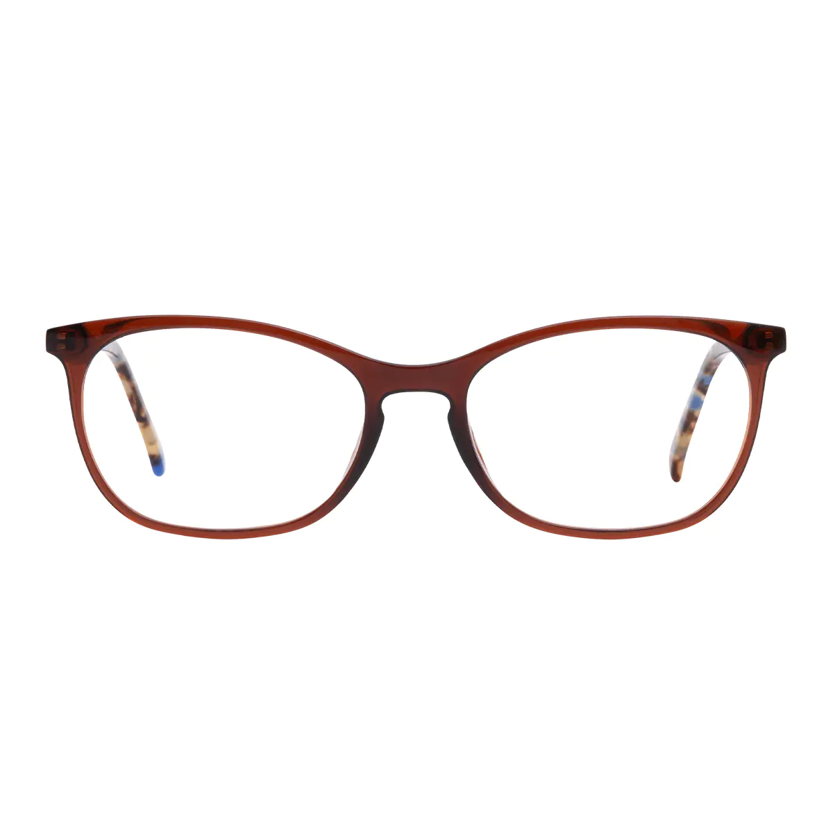 Oval Brown Eyeglasses