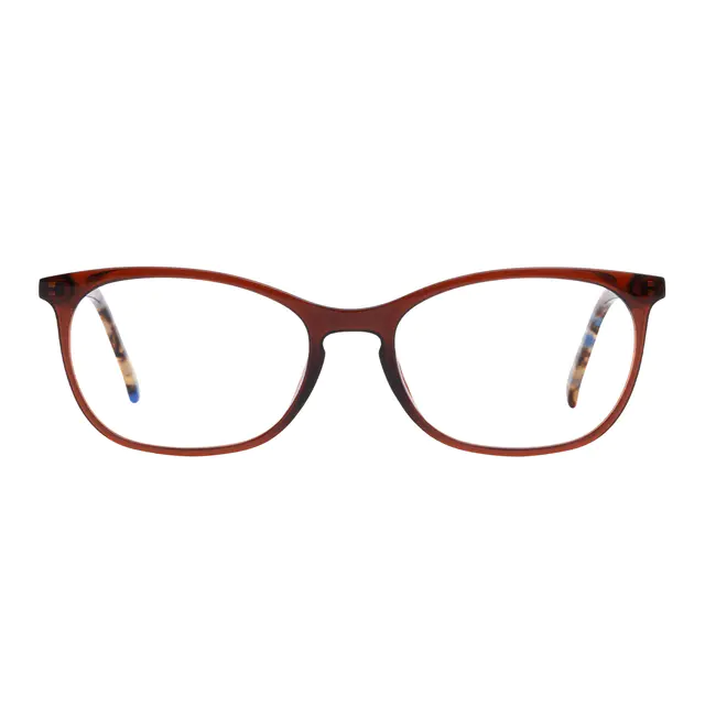 Oval Brown Eyeglasses