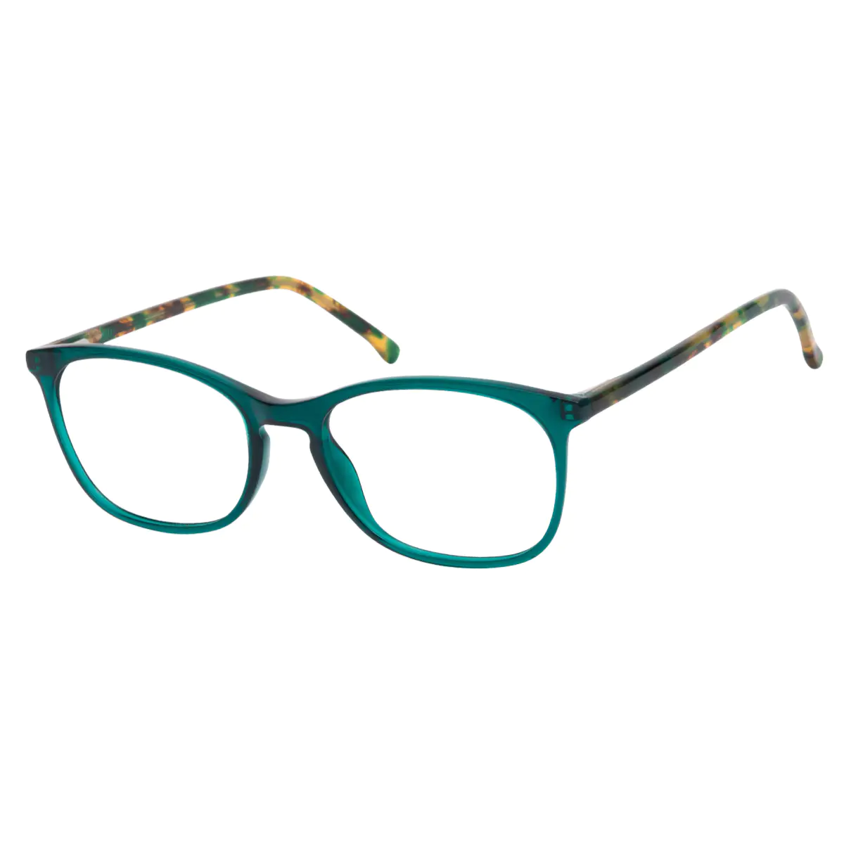Oval Green Eyeglasses