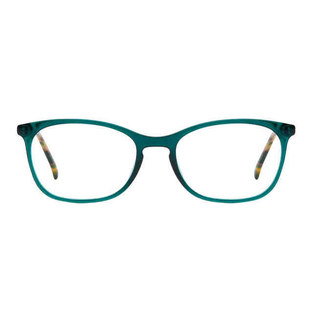 Oval Green Eyeglasses