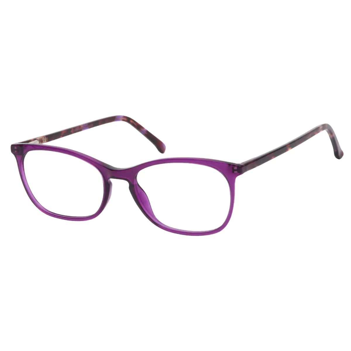 Oval Purple Eyeglasses
