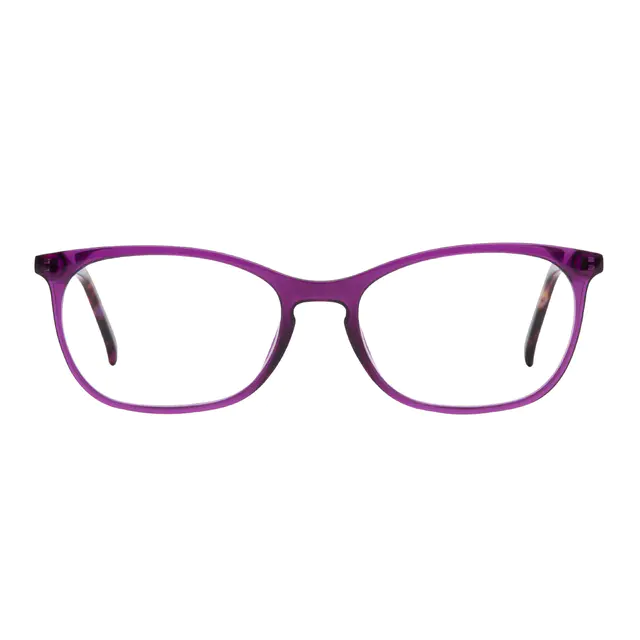 Oval Purple Eyeglasses