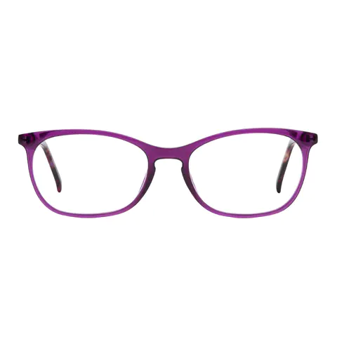 Oval Purple Eyeglasses