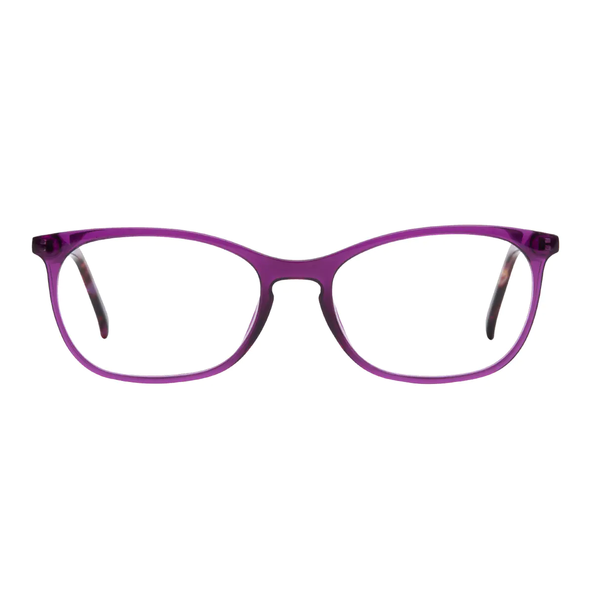 Oval Purple Eyeglasses