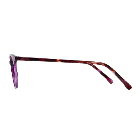 Oval Purple Eyeglasses
