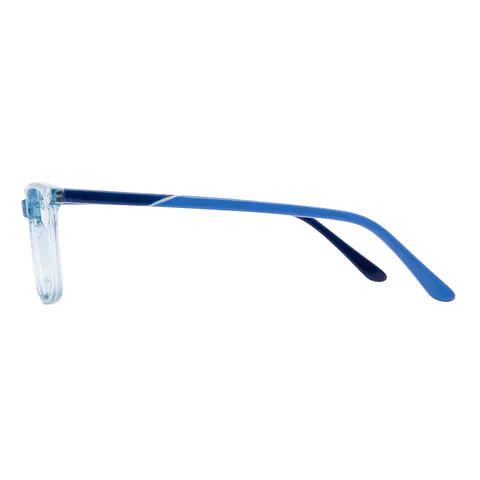 Rectangle Transparent Blue Eyeglasses