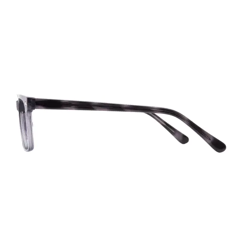 Rectangle Transparent Gray Eyeglasses