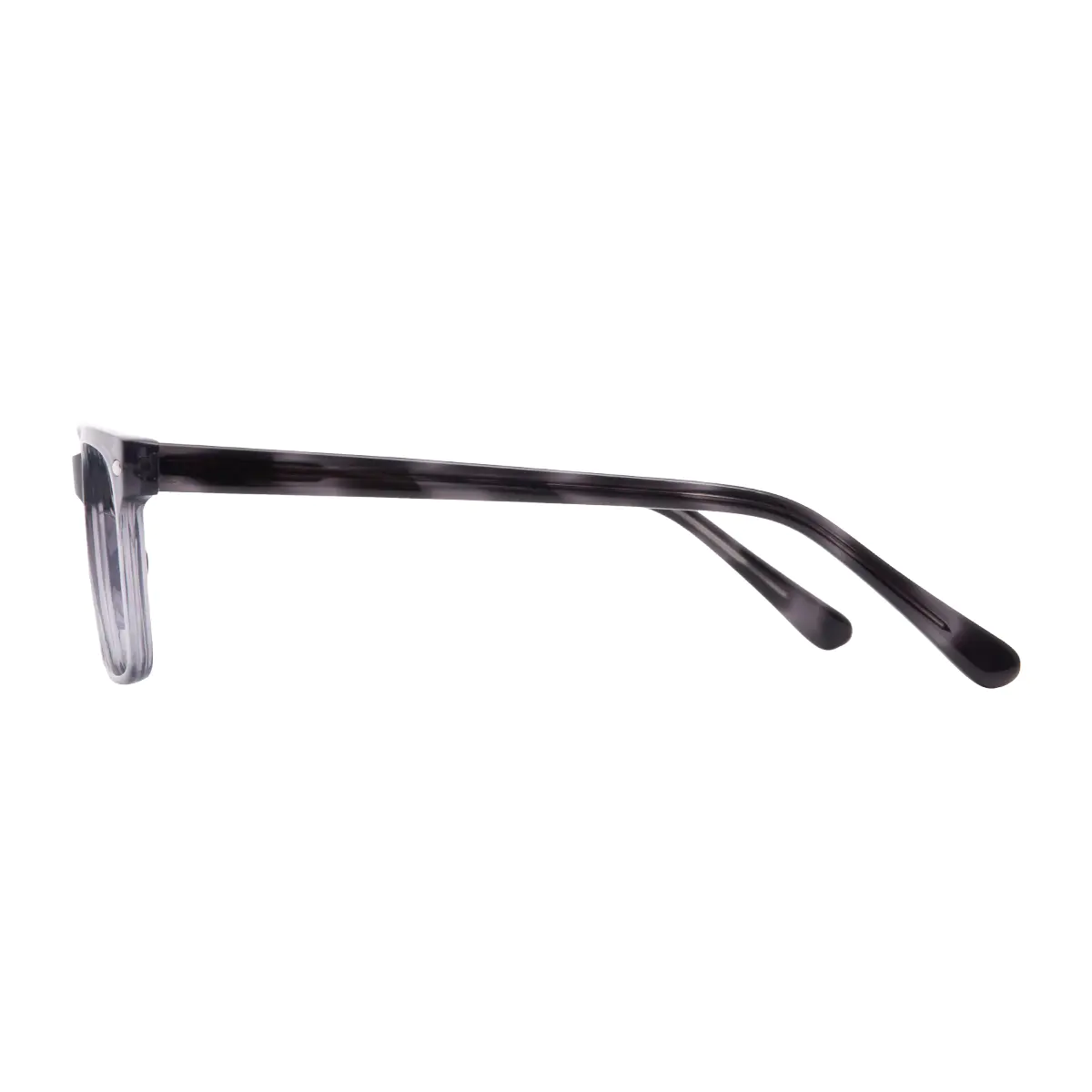 Rectangle Transparent Gray Eyeglasses