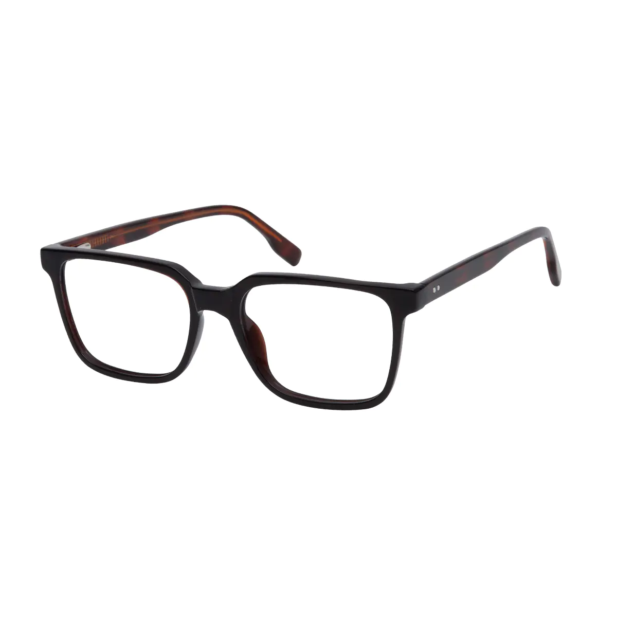 Rectangle Brown Eyeglasses