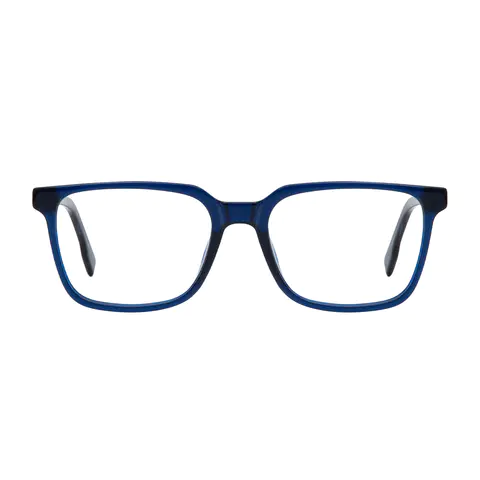 Rectangle Blue Eyeglasses