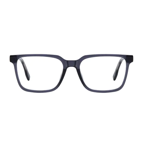Rectangle Transparent Gray Eyeglasses