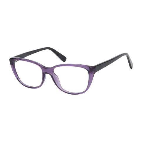 Square Transparent Purple Eyeglasses