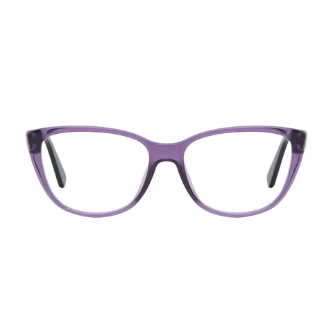 Square Transparent Purple Eyeglasses