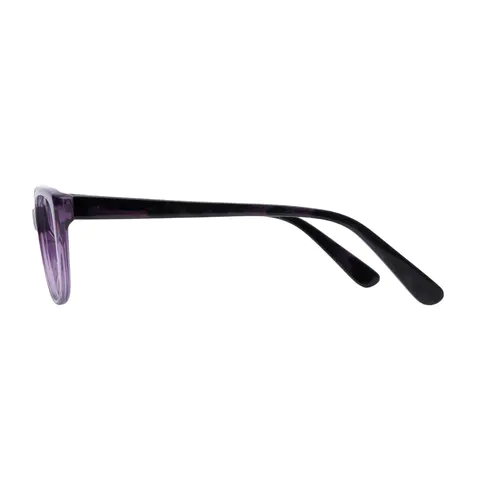 Square Transparent Purple Eyeglasses