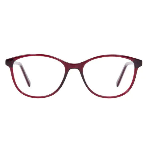 Oval Red Eyeglasses