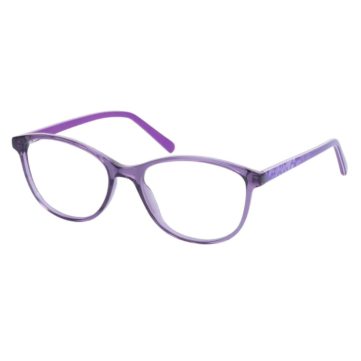 Oval Purple Eyeglasses