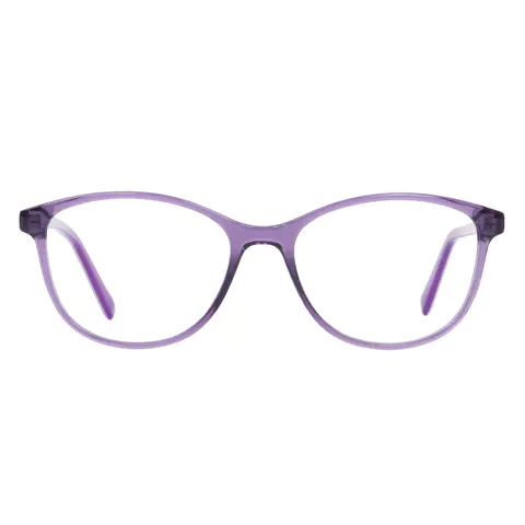Oval Purple Eyeglasses