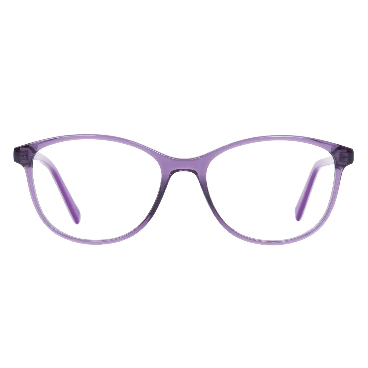 Oval Purple Eyeglasses