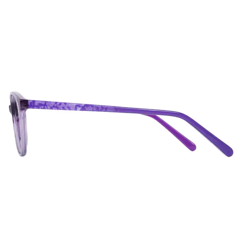 Oval Purple Eyeglasses