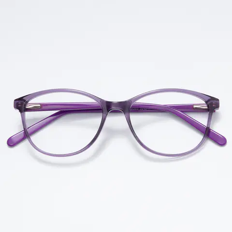 Oval Purple Eyeglasses