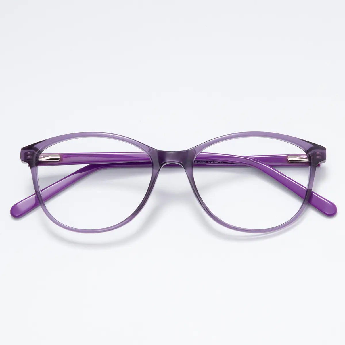 Oval Purple Eyeglasses