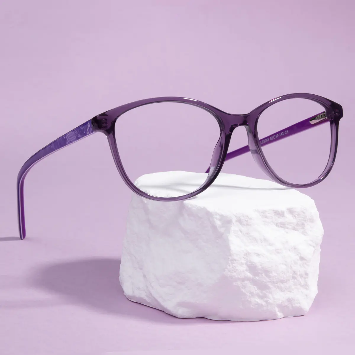 Oval Purple Eyeglasses
