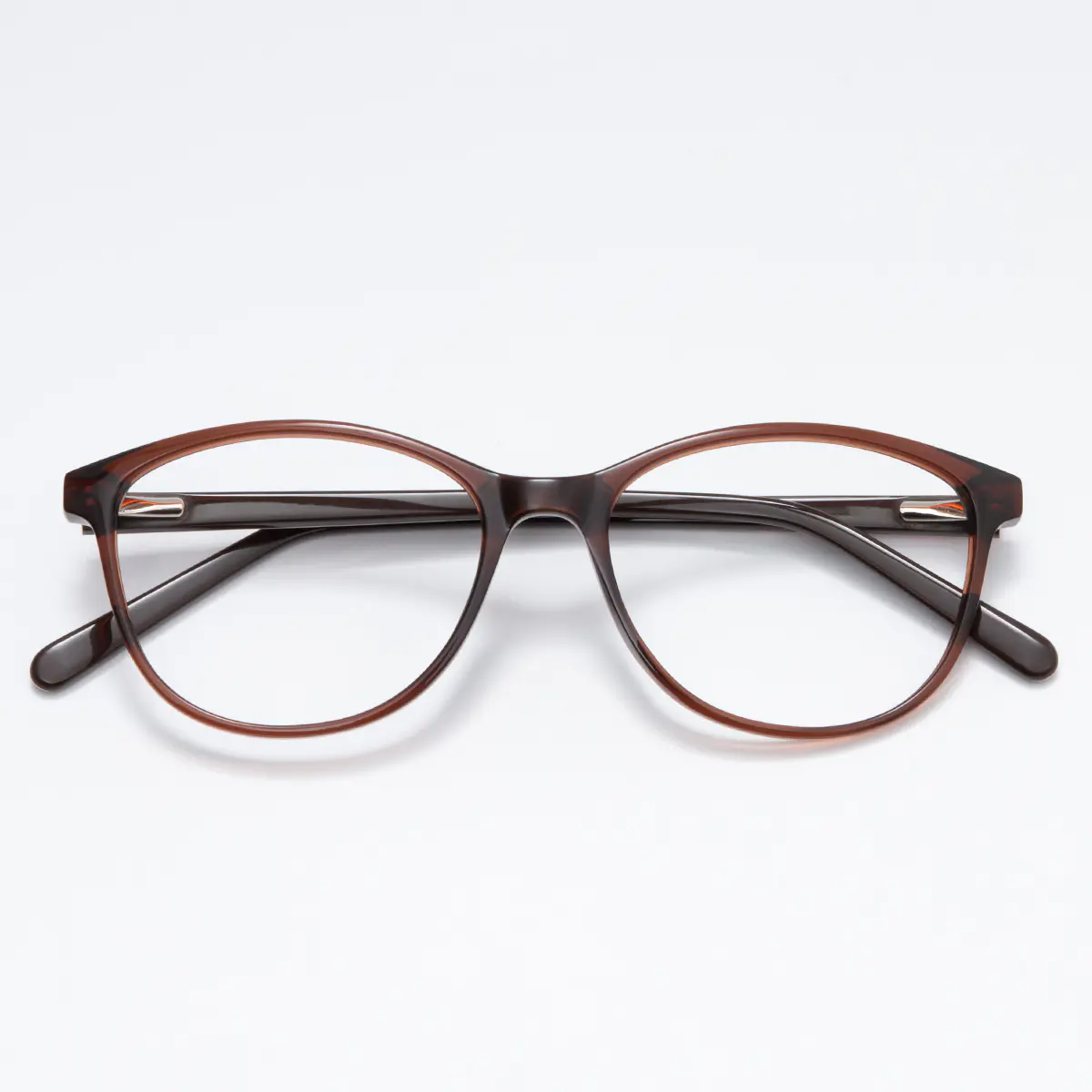 Oval Brown Eyeglasses