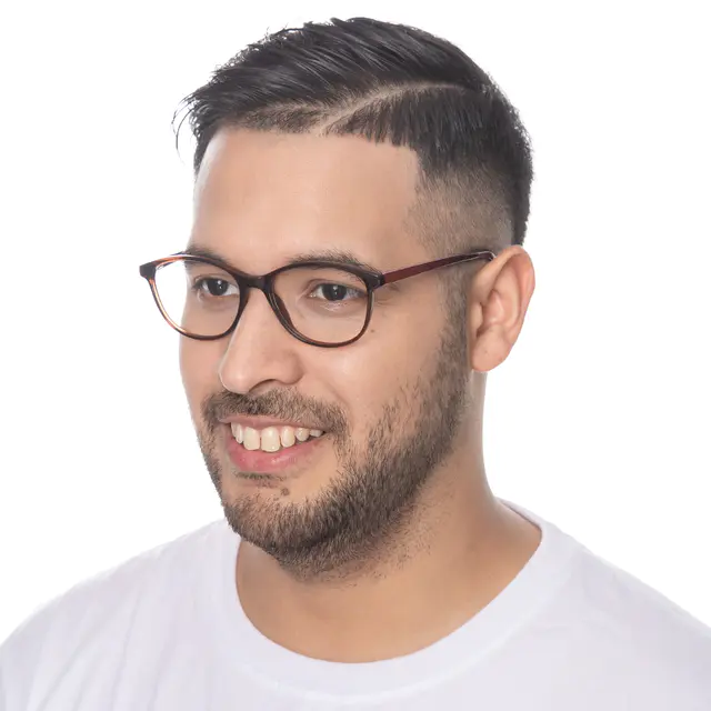 Oval Brown Eyeglasses