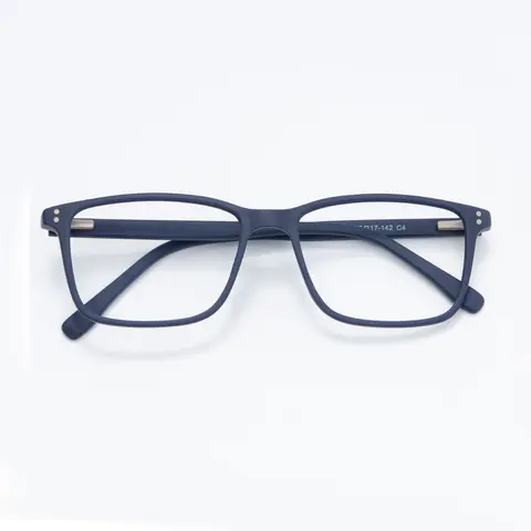 Rectangle Blue Eyeglasses