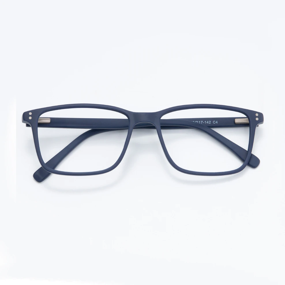 Rectangle Blue Eyeglasses