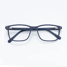 Rectangle Blue Eyeglasses