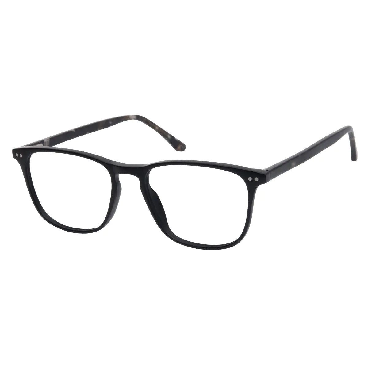 Rectangle Matte Black Eyeglasses