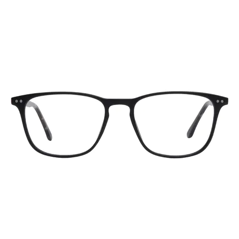 Rectangle Matte Black Eyeglasses