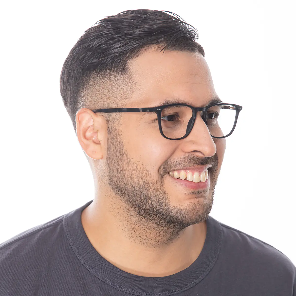 Rectangle Matte Black Eyeglasses