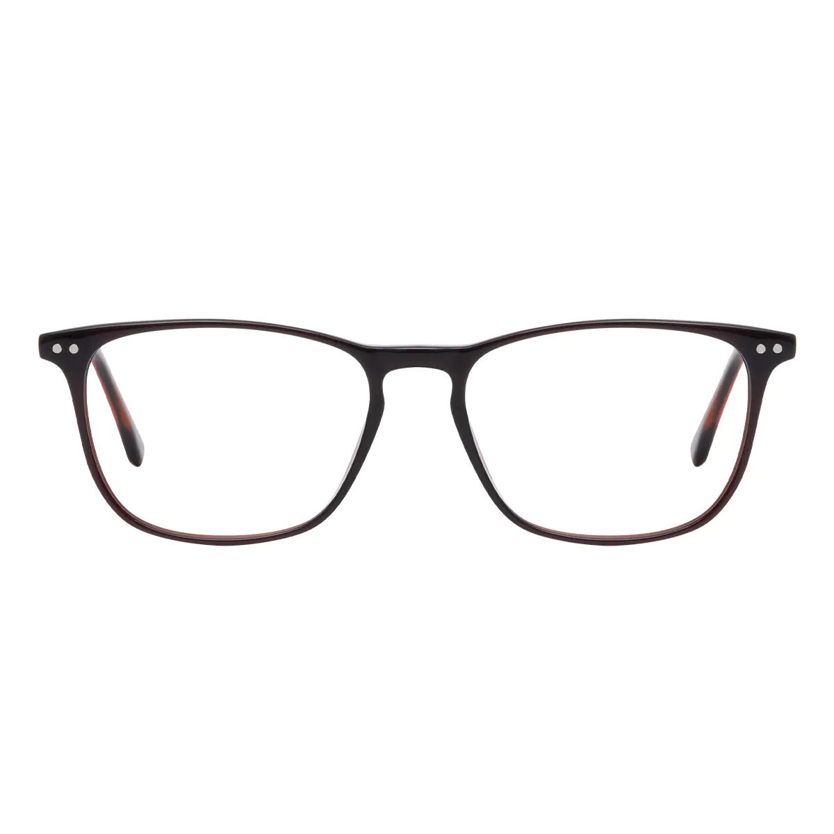 Rectangle Brown Eyeglasses